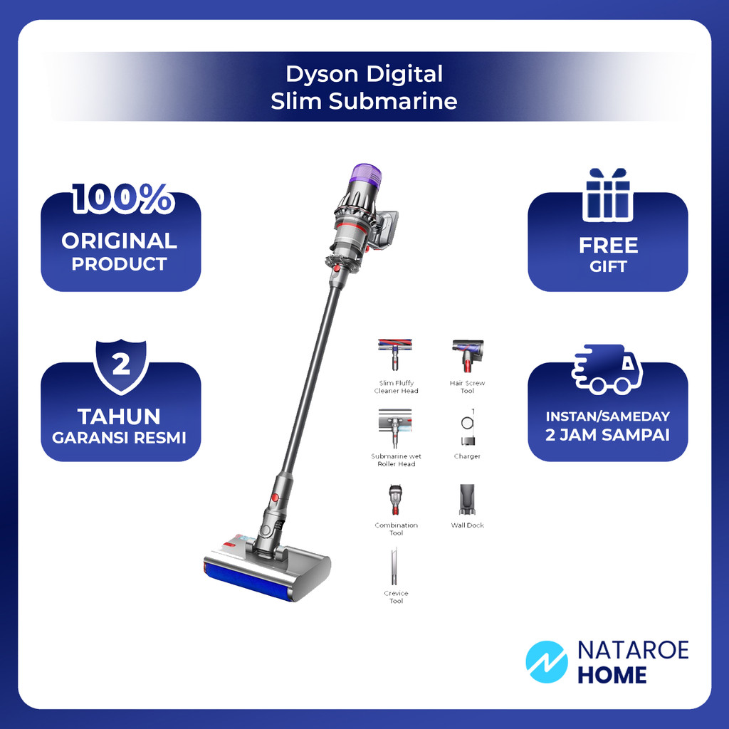 Dyson Digital Slim Submarine Wet & Dry Vacuum Cleaner - Penyedot Debu Kering dan Basah
