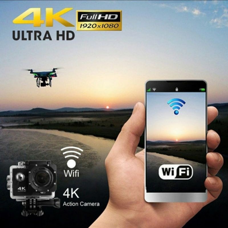 cod promo murah paket diskon% Camera Kogan WIFI Sports camera Kogan 4K ultra Full HD DV 18 MP WIFI K