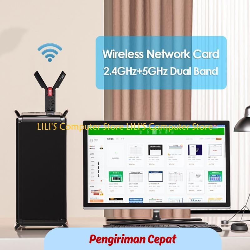 PCP A52B Wifi 6 USB Adapter 1800Mbps Card for Windows 7/10/11