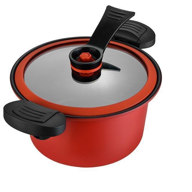 QME- Panci Presto Teflon Pressure Cooker Pot 3.5 Liter Melunakan Daging Lembut Anti Lengket Panci Pr