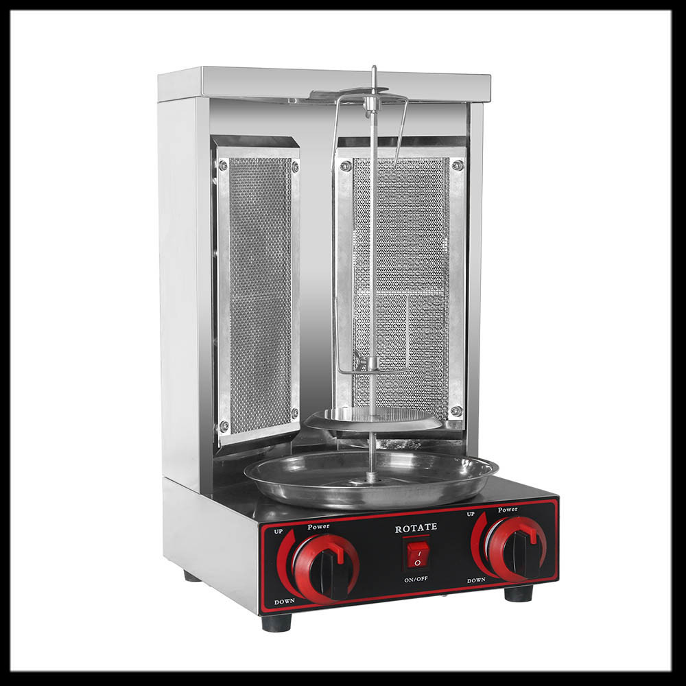 BADABEST Vertical Rotating BBQ Kebab Meat LPG Gas Grill Stainless Steel Commercial Shawarma Doner Me