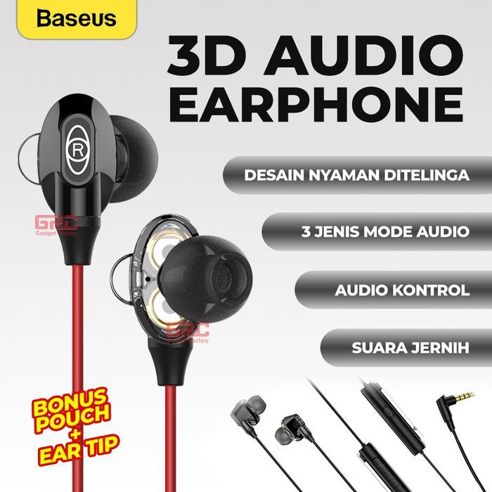 [sovrel] Baseus Gaming Earphone H08 Surround 3D Fortnite PUBG GAMO - Red Black