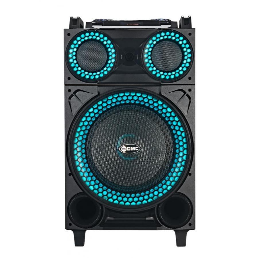 Speaker Portable GMC 899R 12in Free 2 Mic Wireless BASS
