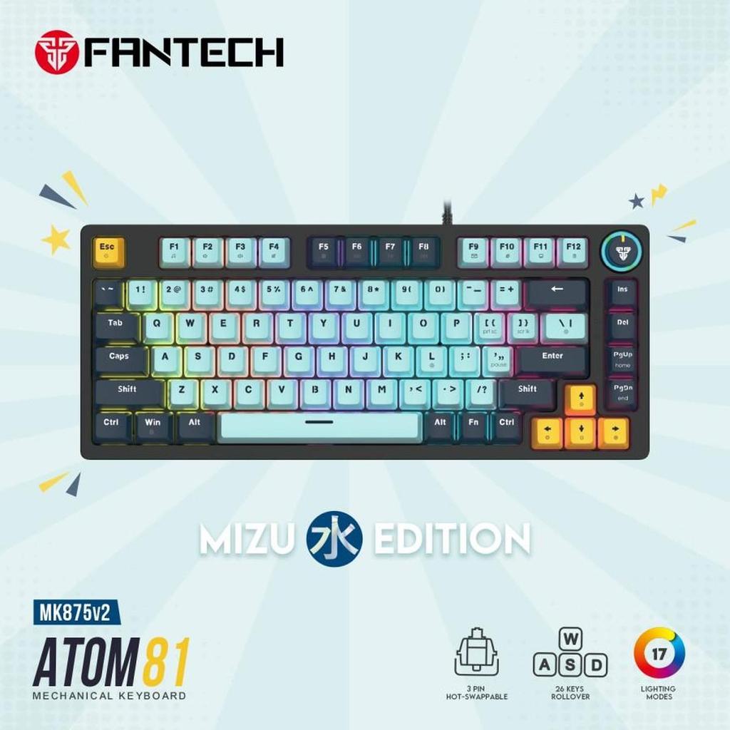 Fantech ATOM81 MK875 V2 / ATOM81-MK875 V2 Wired Mechanical Gaming Keyboard Mizu Edition - Keyboard G
