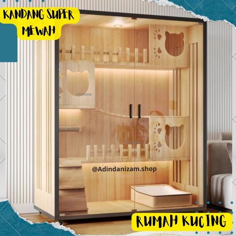 Rumah Kucing Lemari Kucing Cat House Kandang Kucing Mewah