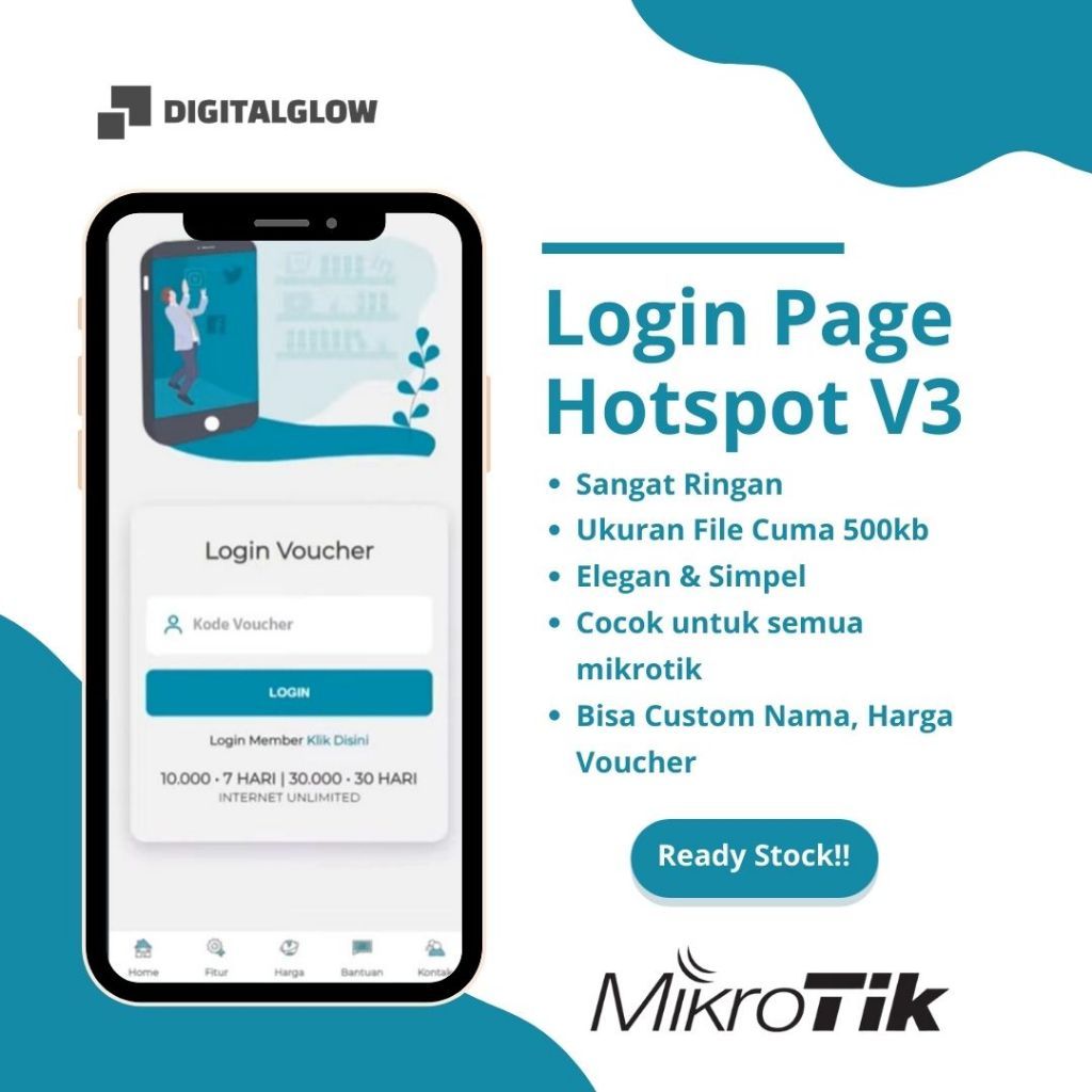 V3 Template Login Page Mikrotik Hotspot - Sangat Ringan