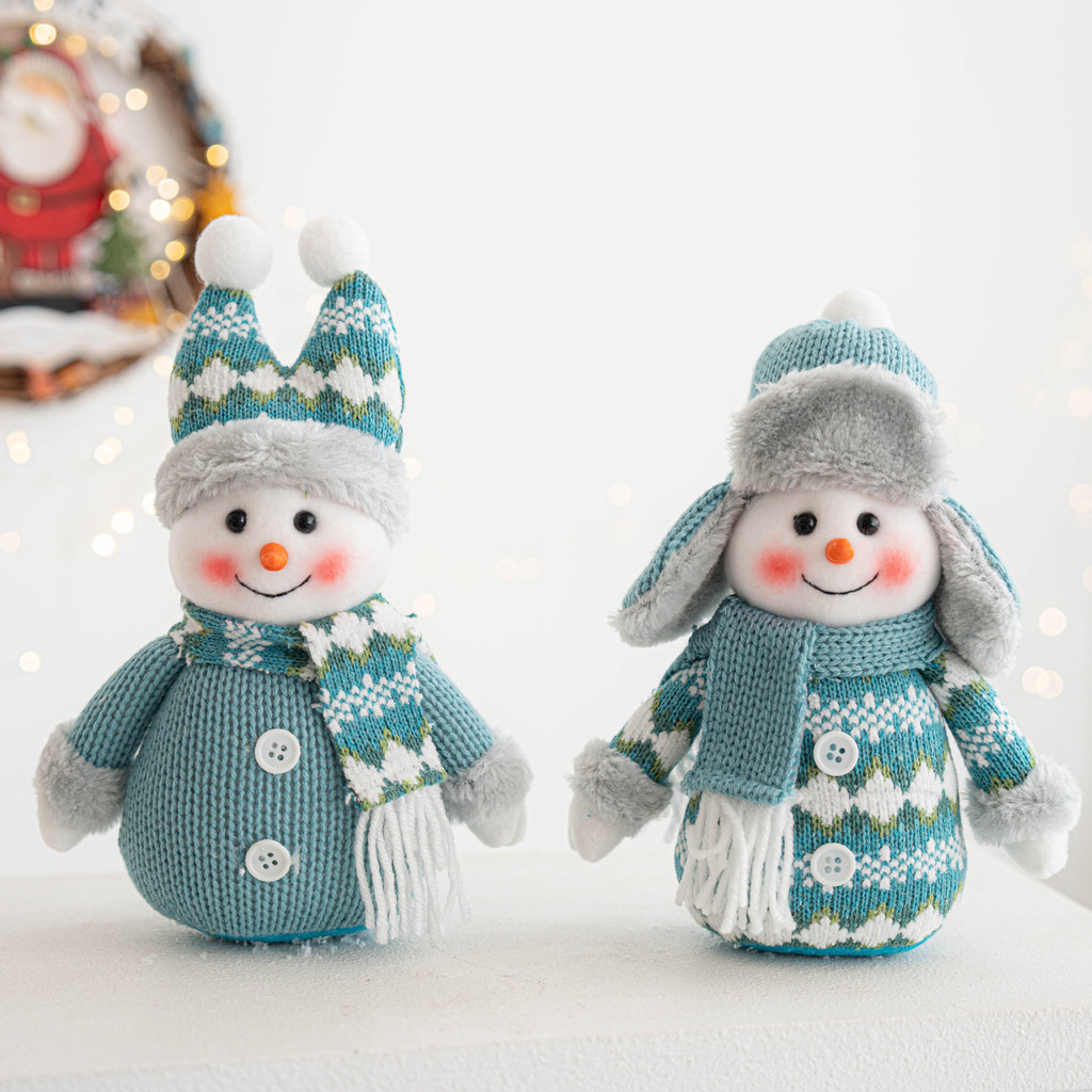 Dekorasi Natal kain rajut boneka lucu ornamen konter Natal