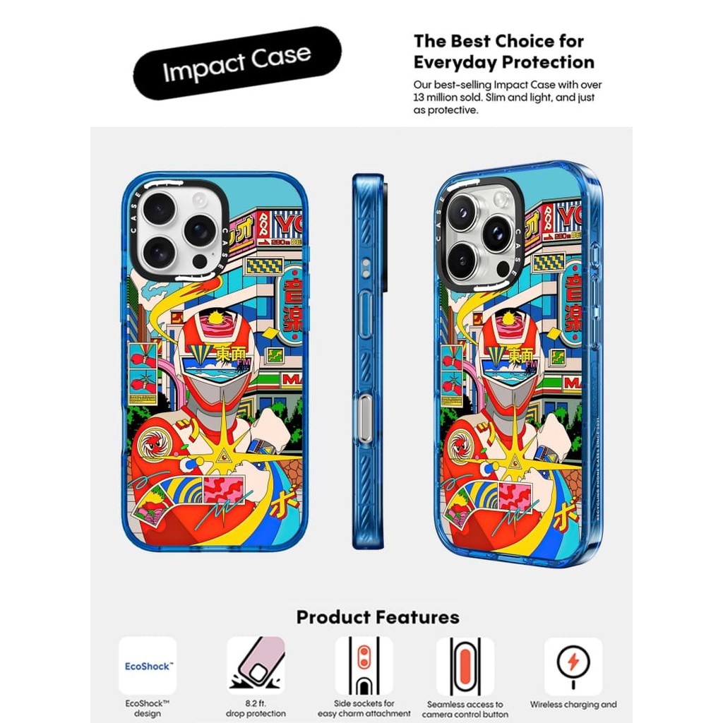 CASECASE X RENJA Case Sky Blue Color Clear Hard Magnetic Suction Impact Case Untuk Apple IPhone 12 1
