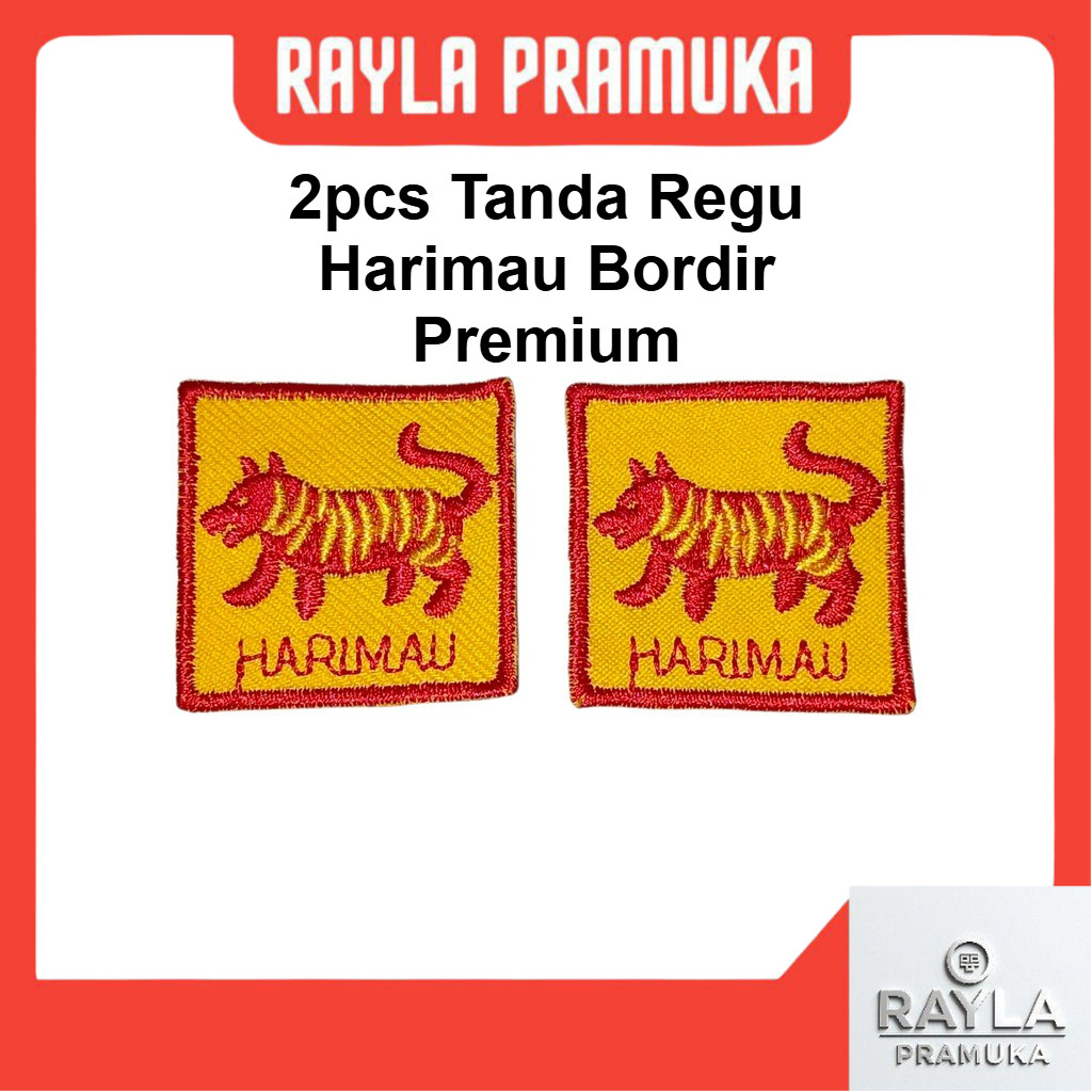 (2pcs) Bet Tanda Regu Harimau Bordir Premium diameter 4cm Pramuka Putra