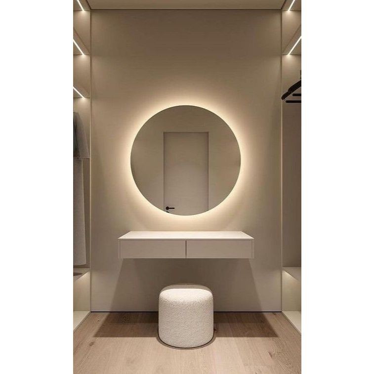 Kaca Cermin Full Body Lampu Led Gantung Wastafel Kamar Mandi Aesthetic Bulat