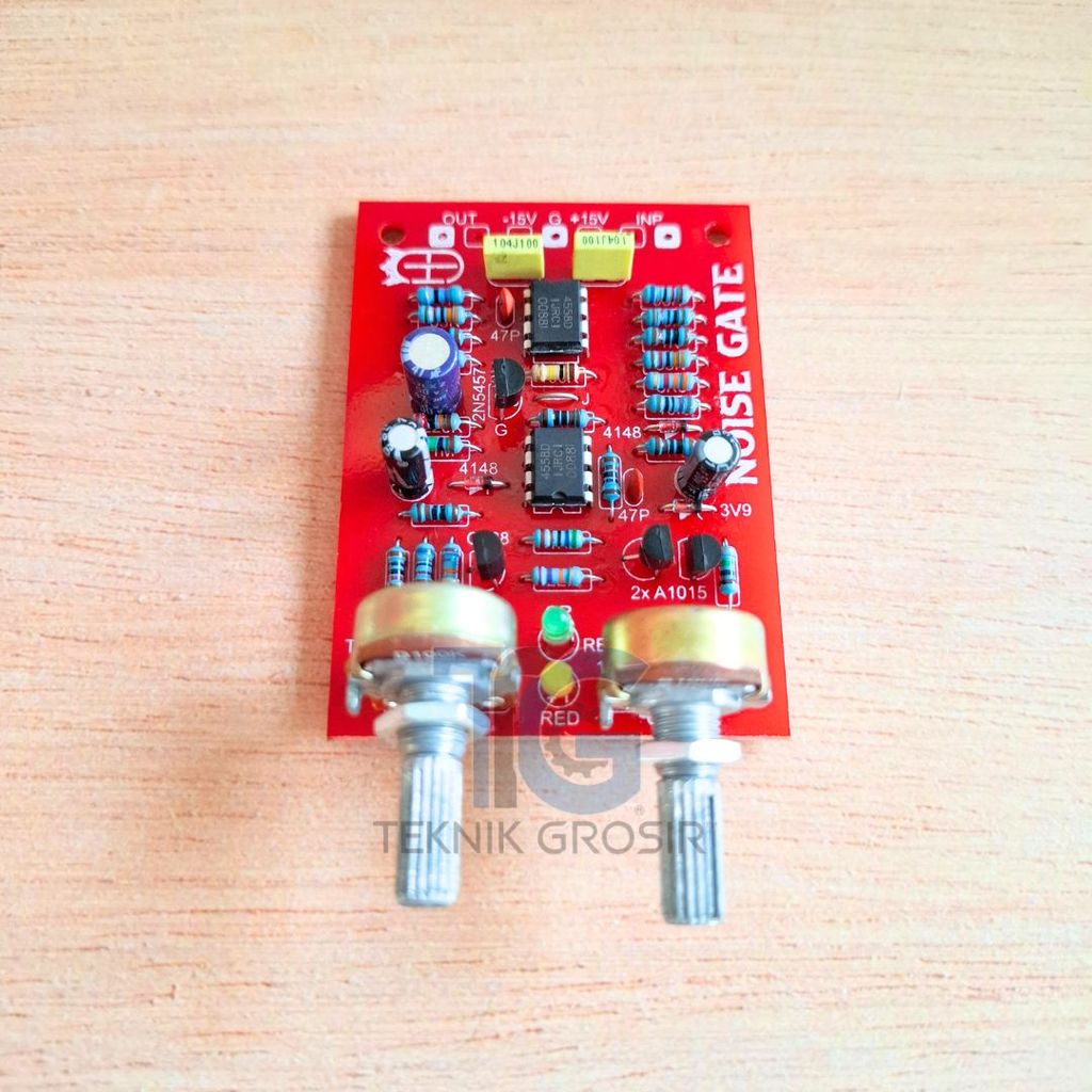Kit Noise Gate 2 Potensio Threshold Release 15V DC PCB 7x5cm Anti Dengung Audio