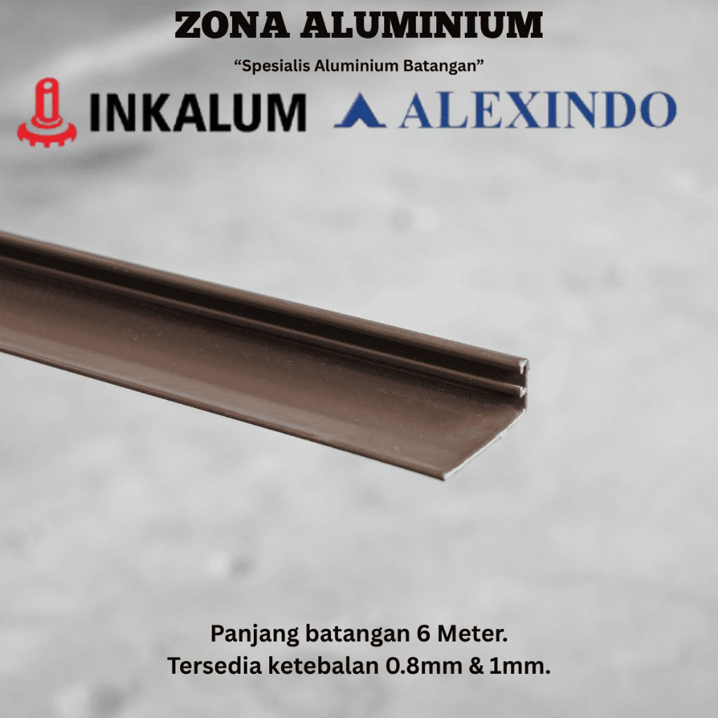 INKALUM ALEXINDO Aluminium Batangan 5565 Stoper Besar untuk Swing Door