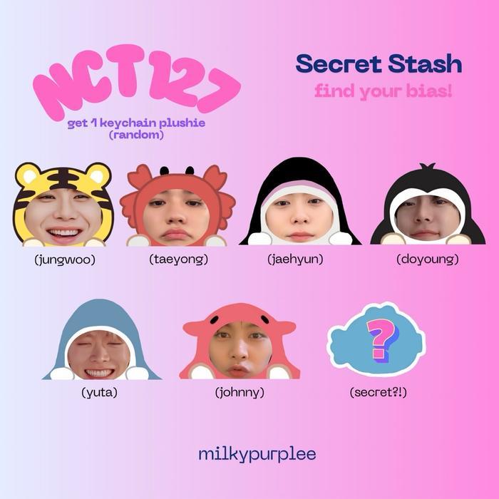 BLINDBOX KPOP SEVENTEEN NCT ENHYPEN BTS TREASURE RIIZE ZB1 SECRET STASH misteri box KEYCHAIN BY MILK