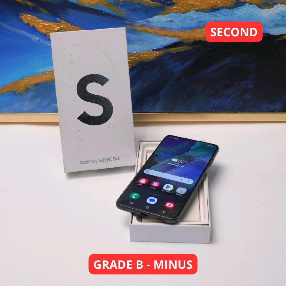 SAMSUNG S21 FE 8/256 GB - MINUS HP SECOND ORIGINAL SINAR MUTIARA CELL