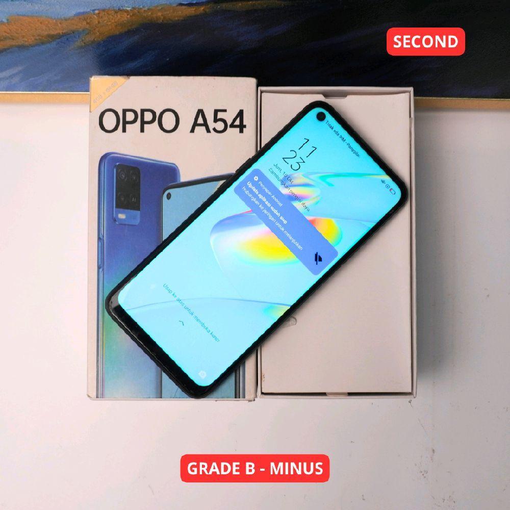 OPPO A54 4/64 GB GRADE B - MINUS HP SECOND ORIGINAL SINAR MUTIARA CELL