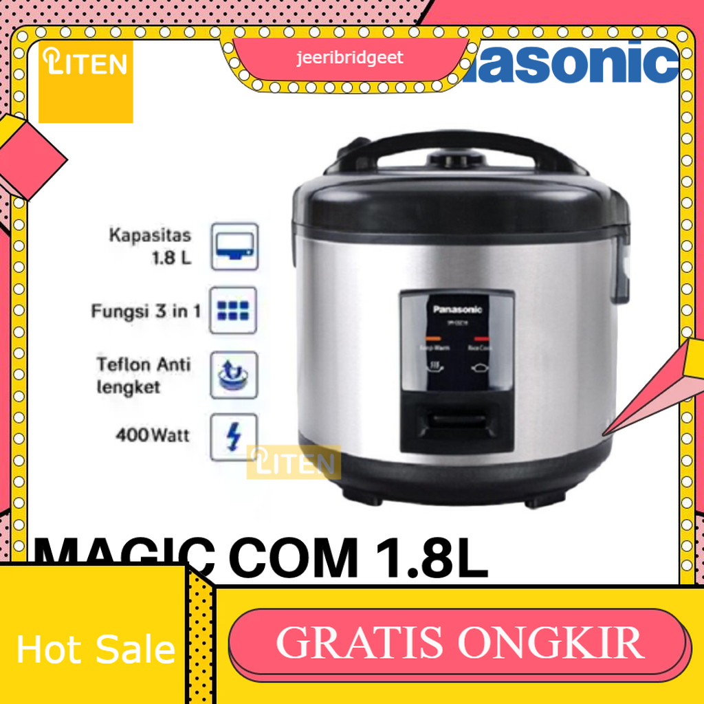 Rice Cooker PANASONIC SRCEZ18 Rice Cooker Magic Com 1.8Liter 1.8 L Liter 2L 2 L 3in1 400Watt Non Sti