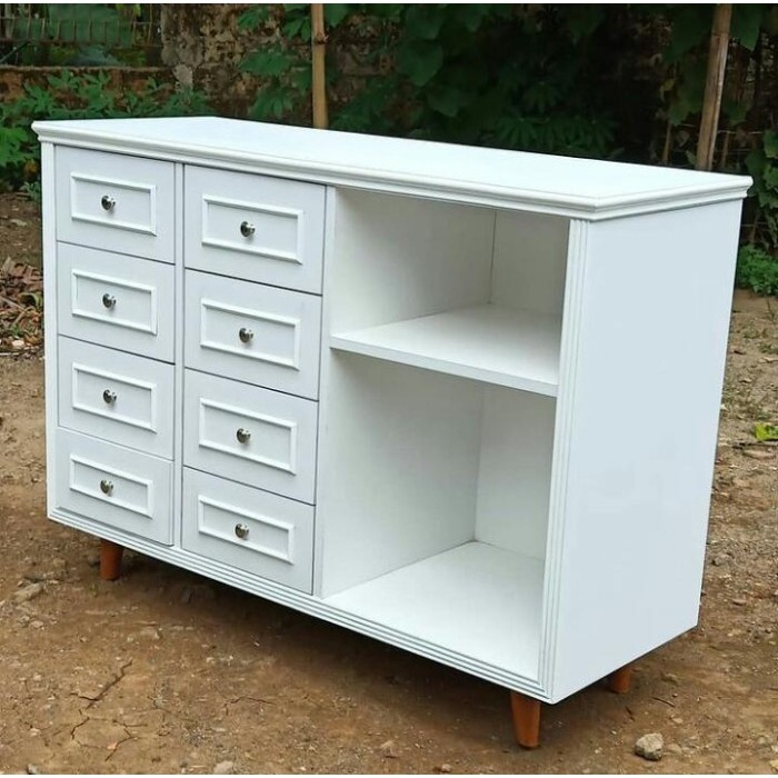 Meja Tv Laci/Rak Tv/Bufet Tv/Lemari Tv Minimalis Putih/Meja Tv Jati