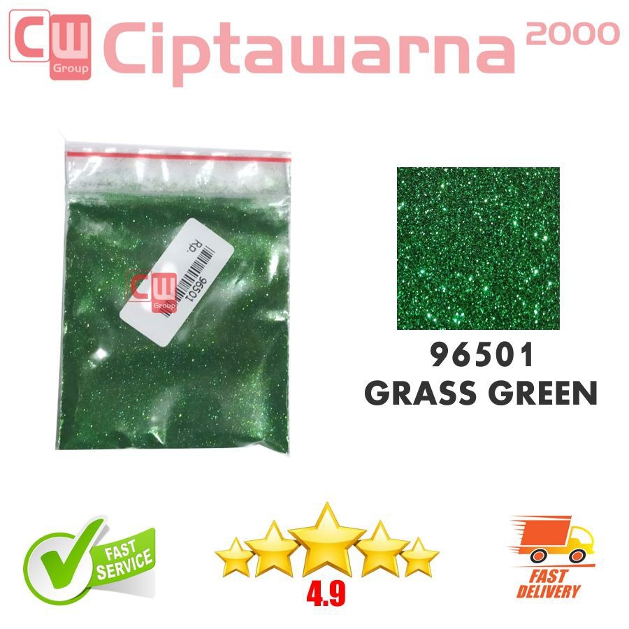 Glitter Tahan UV Aplikasi cat motor  mobil 5 ml Gliter Grass Green Hijau - A4 CWS