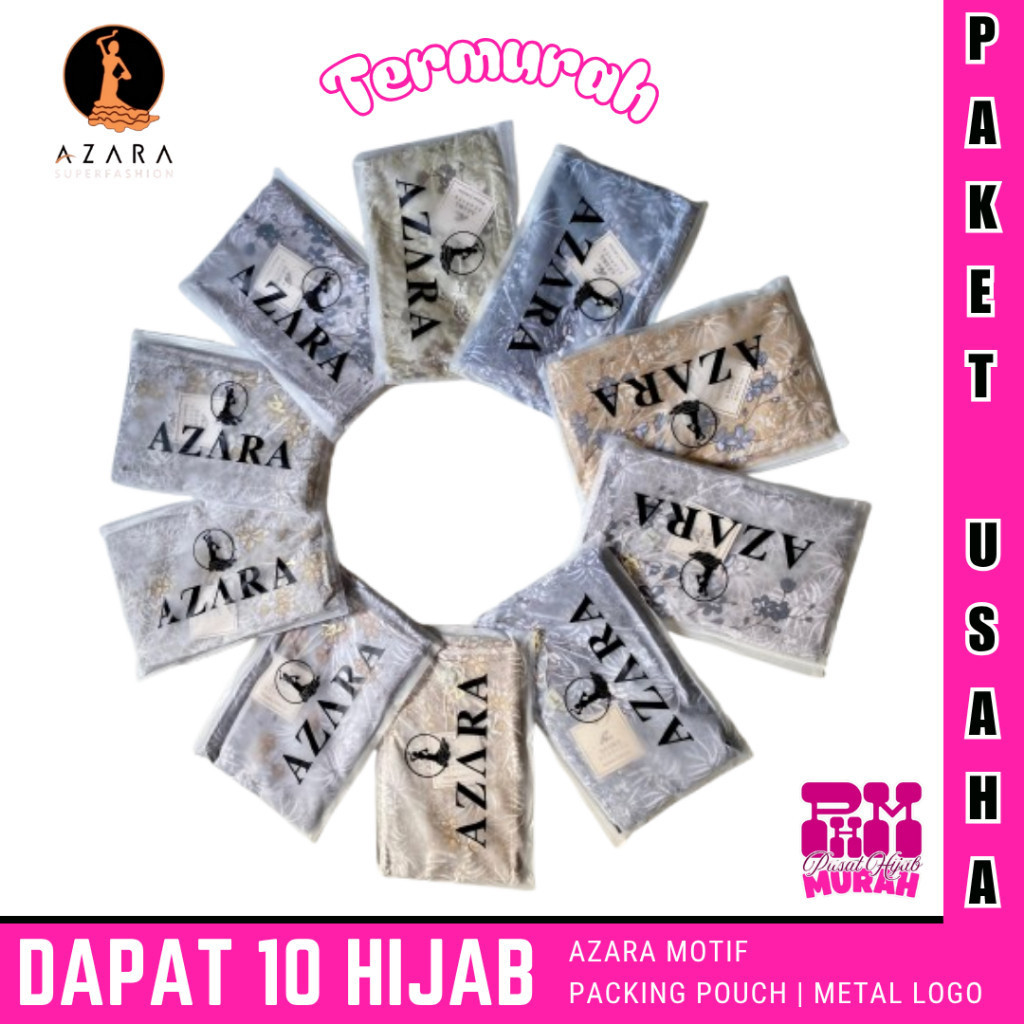 OLSHOP HIJAB AZARA OSKARA MOTIF LOGO PRINTING ORIGINAL