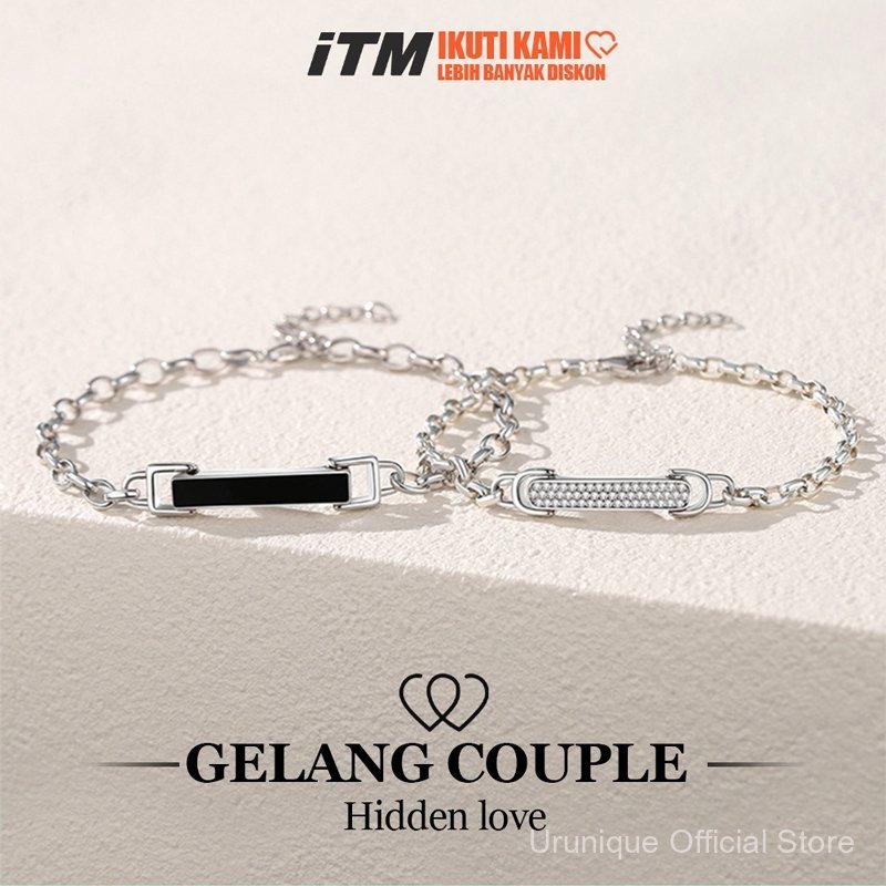ITM Gelang Couple Pasangan Hidden love-couple Gelang fashion Gelang/Titanium material no karat