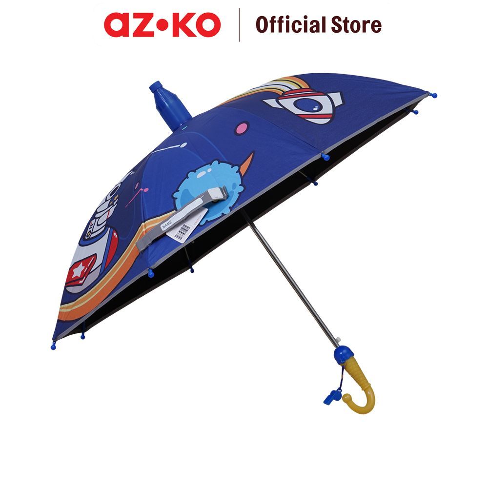 AZKO Passport 90 cm Payung Stick Anak Space - Biru Kids Umbrella Alat Peneduh Pelindung Hujan