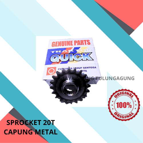 QUICK SPROCKET 20T CAPUNG METAL / QUICK GIR 20 MATA CAPUNG METAL / GIGI SPROKET 20T CAPUNG METAL