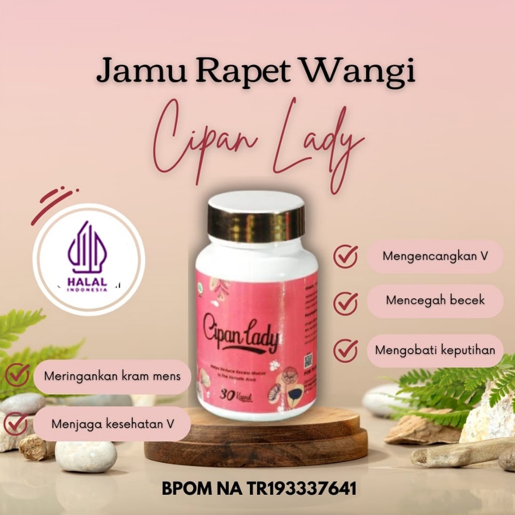 Cipan Lady Original Jamu Rapet Wangi - 100% Herbal BPOM | Obat Keputihan | Perapat Miss V Keset