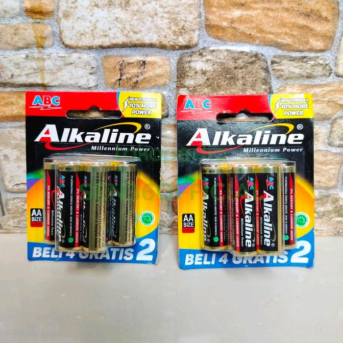 Baterai Alkaline AA isi 6 / baterai abc alkaline AA isi 6