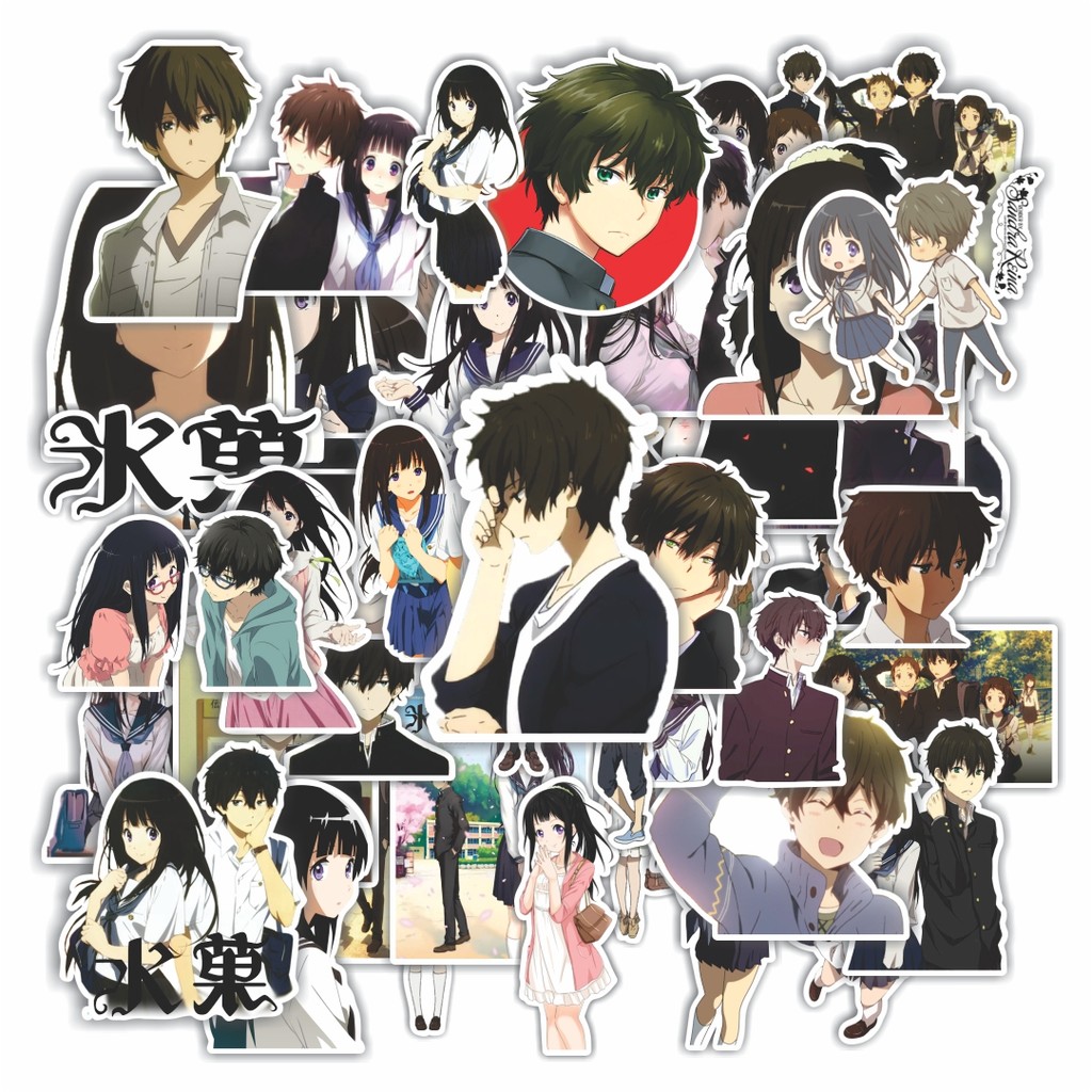 COD 50 PCS Stiker Hyouka Stiker Tahan Air – Ideal untuk Melindungi dan Mendekorasi Barang Laptop, HP