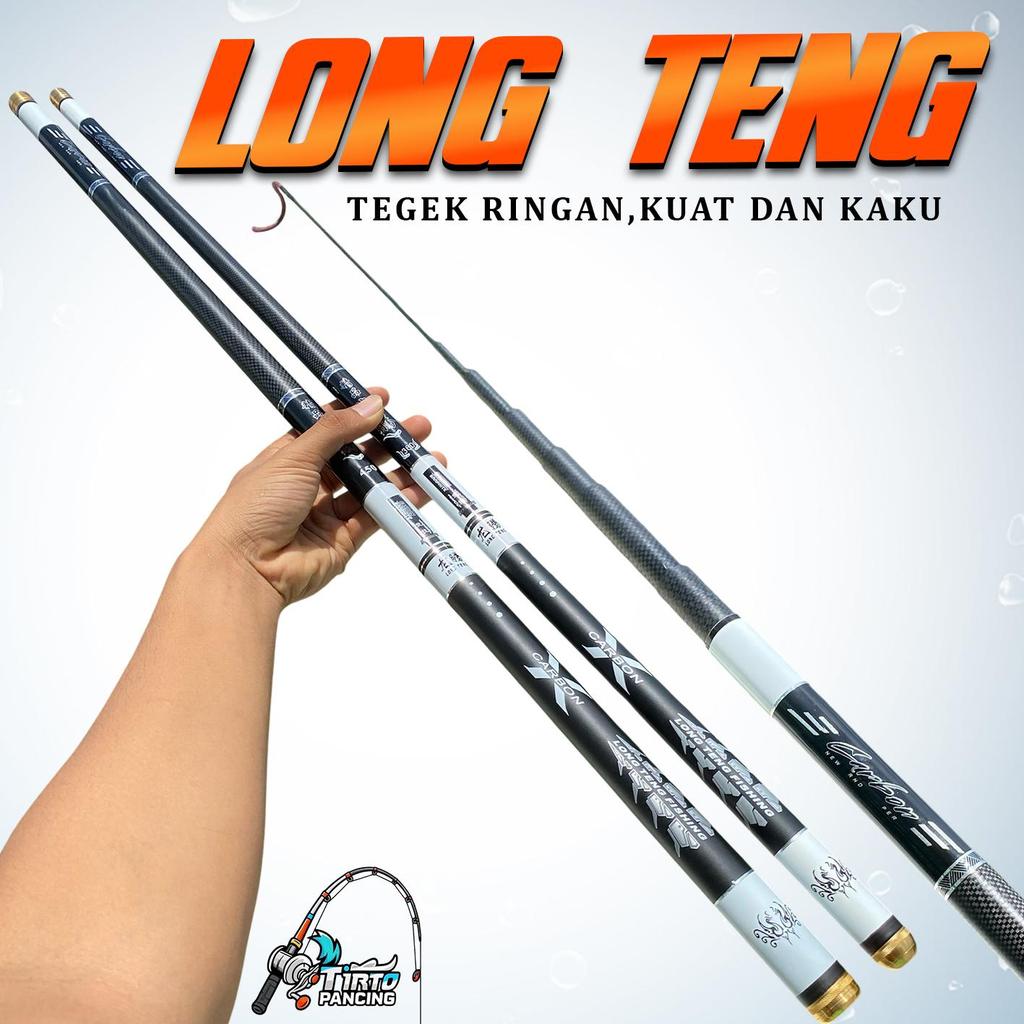 Joran Tegek LONG TENG Carbon Import Action Kaku Harga Murah Ros Panjang