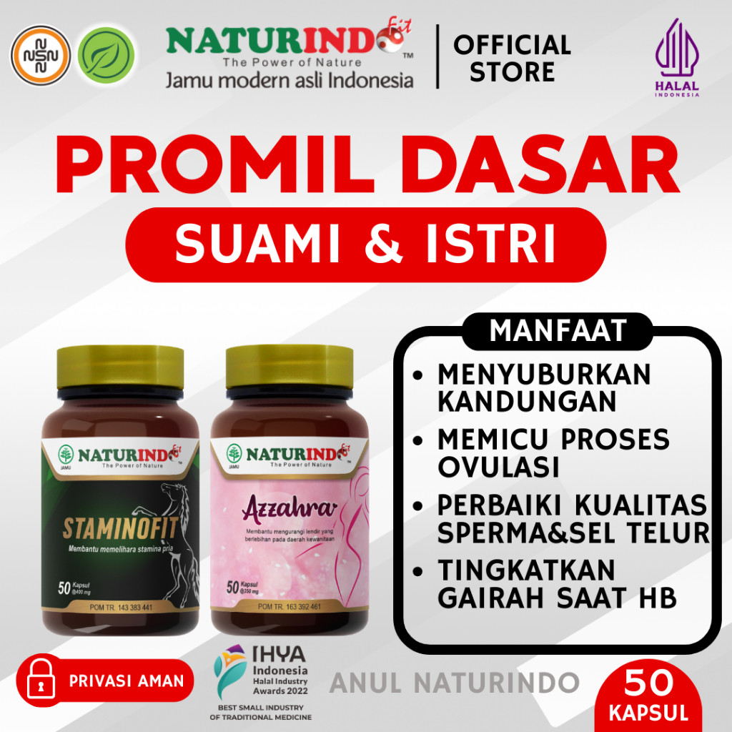 Paket Promil Herbal Meningkatkan Kesuburan Suami Istri Berstamina Staminofit Azzahra Naturindo