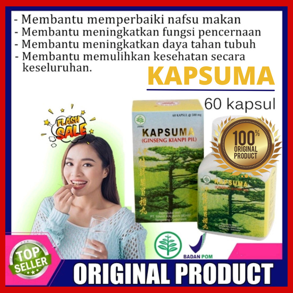 Obat Gemuk/ Penggemuk Badan Permanen BPOM Kapsuma Ginseng Kianpi Pil
