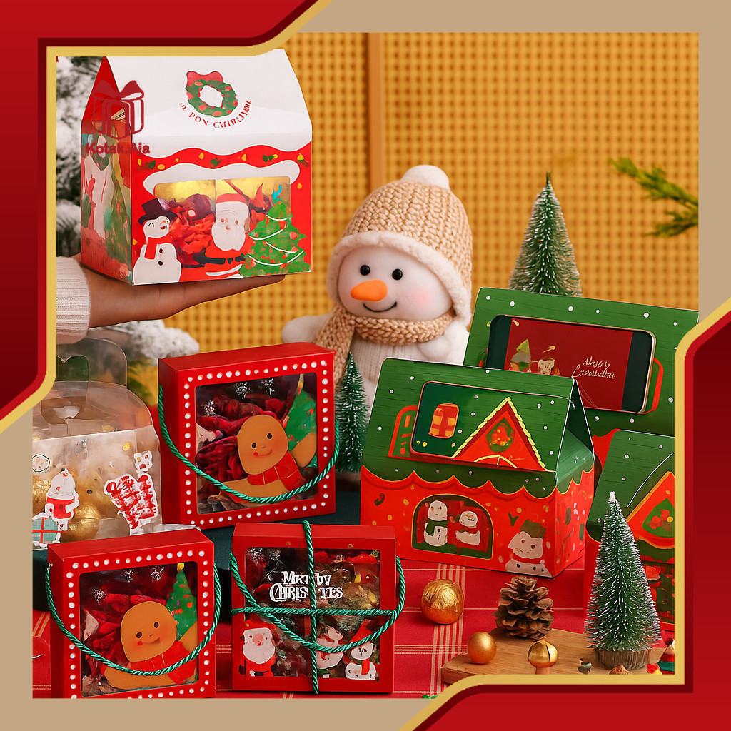 Kotak Hampers Natal / Box Hampers Natal / Kotak Box Kue Natal / Kotak Kue Natal / Box Cupcake Natal 