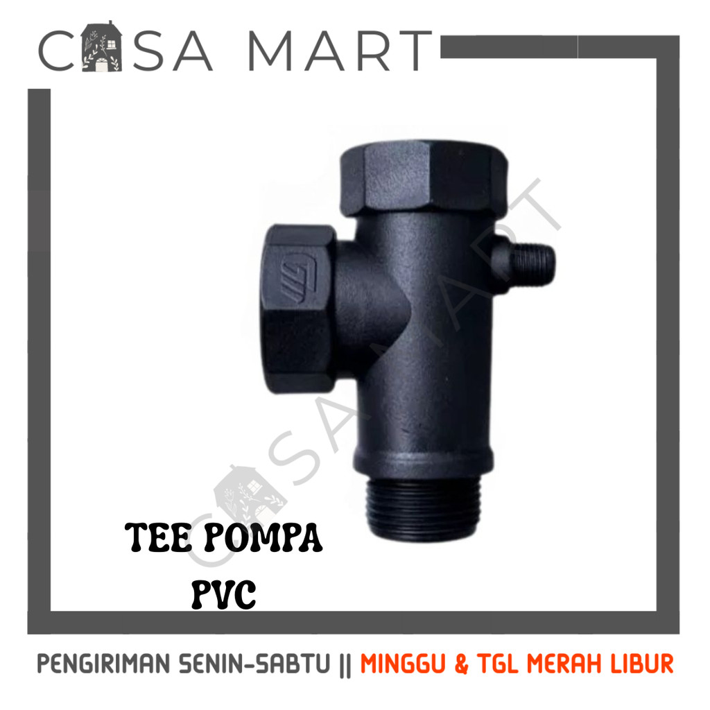 CASA MART - Tee Pompa Air PVC  T Sanyo Cabang 4 T Pengganti Tabung Otomatis Jet Pump