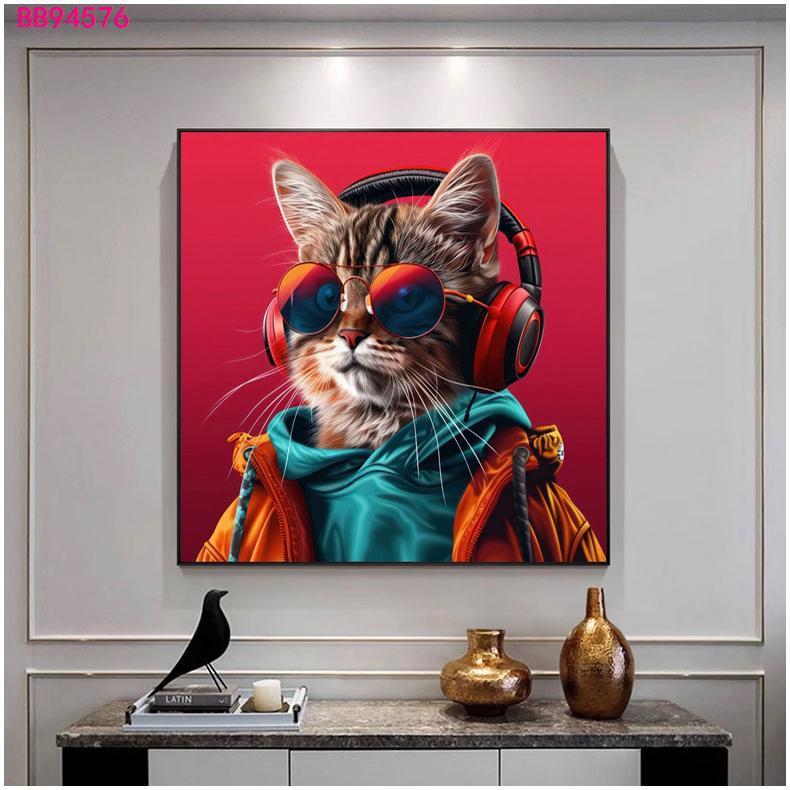 WALLPAPER DINDING, Wallpaper/Lukisan berperekat, Koleksi Drip Maksimal Potret Hewan Peliharaan Keren