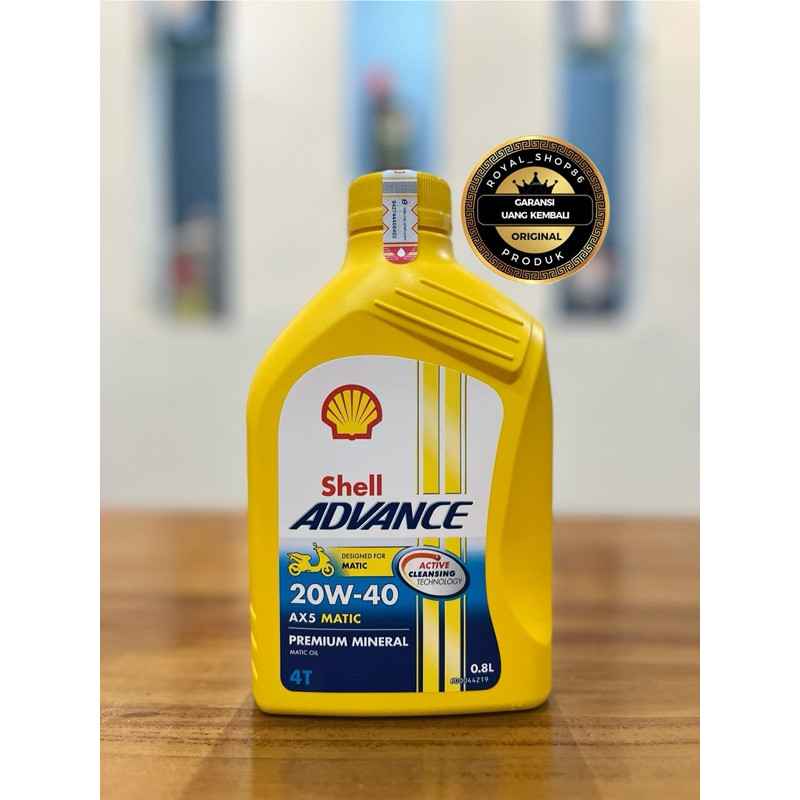 OLI SHELL AX5 MATIC SAE 20W-40 800 ML ORIGINAL OLI MOTOR MATIC MIO FREGGO FINO BEAT FAZZIO