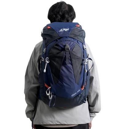 tas carrier Arei Plato 45L | Raincover | original arei outdoorgear - navy
