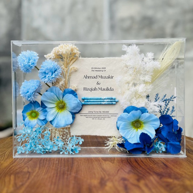 Bingkai mahar pernikahan akrilik / Frame mahar pernikahan akrilik background series 30x20