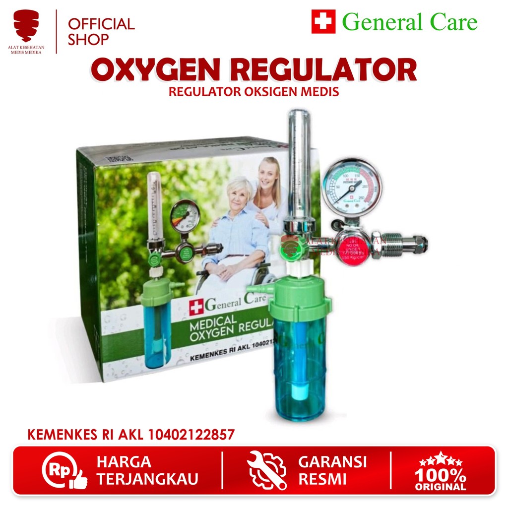 Regulator Oksigen Oxygen Tabung Oxigen Pernapasan Rumah Sakit Dinding Medis