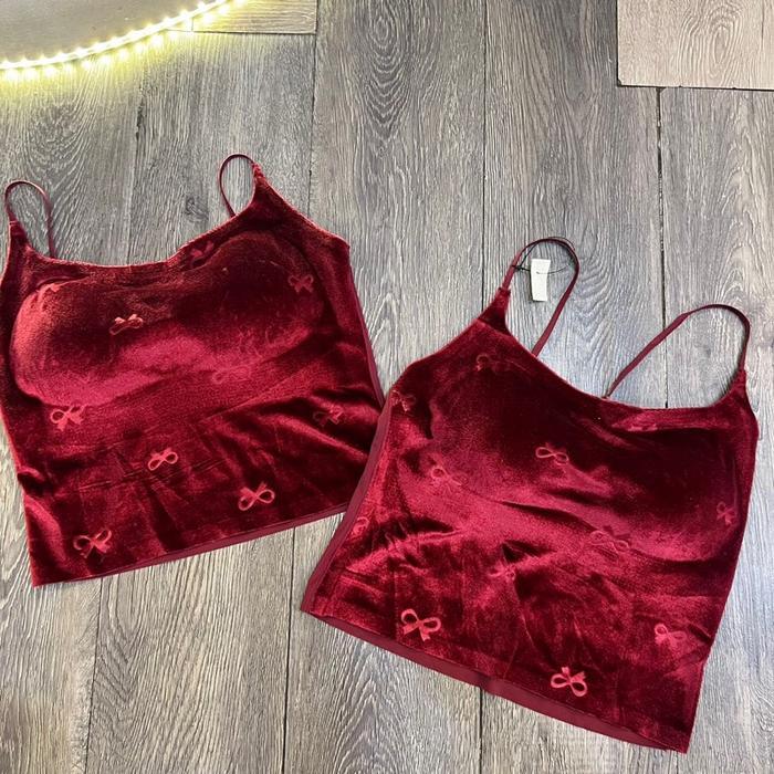 Top bra premium beludru:) - Merah