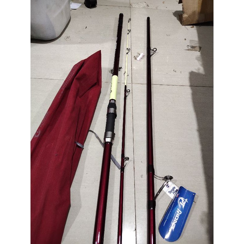 joran surf pioneer supreme caster plus 390 sambung 3 full fuji ring dan reelseat