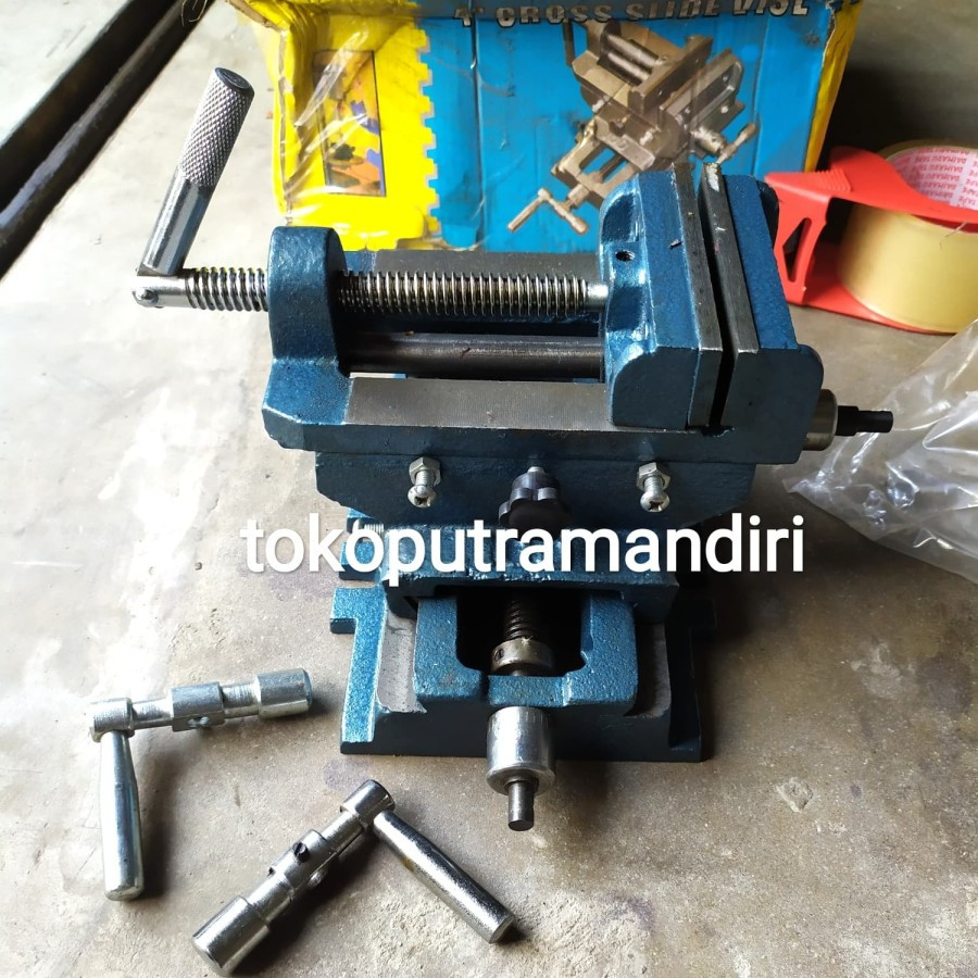 Ragum Silang 4 Inch - Vice cross 4 Inch Ragum slide Cross - Catok Bais Silang