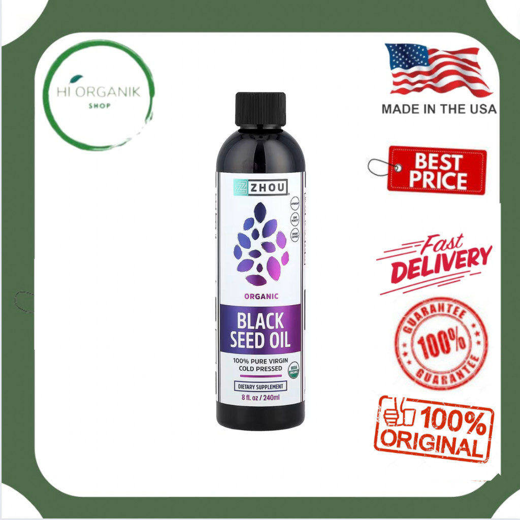 Zhou Nutrition Organic Black Seed Oil Cold Pressed 240 ml