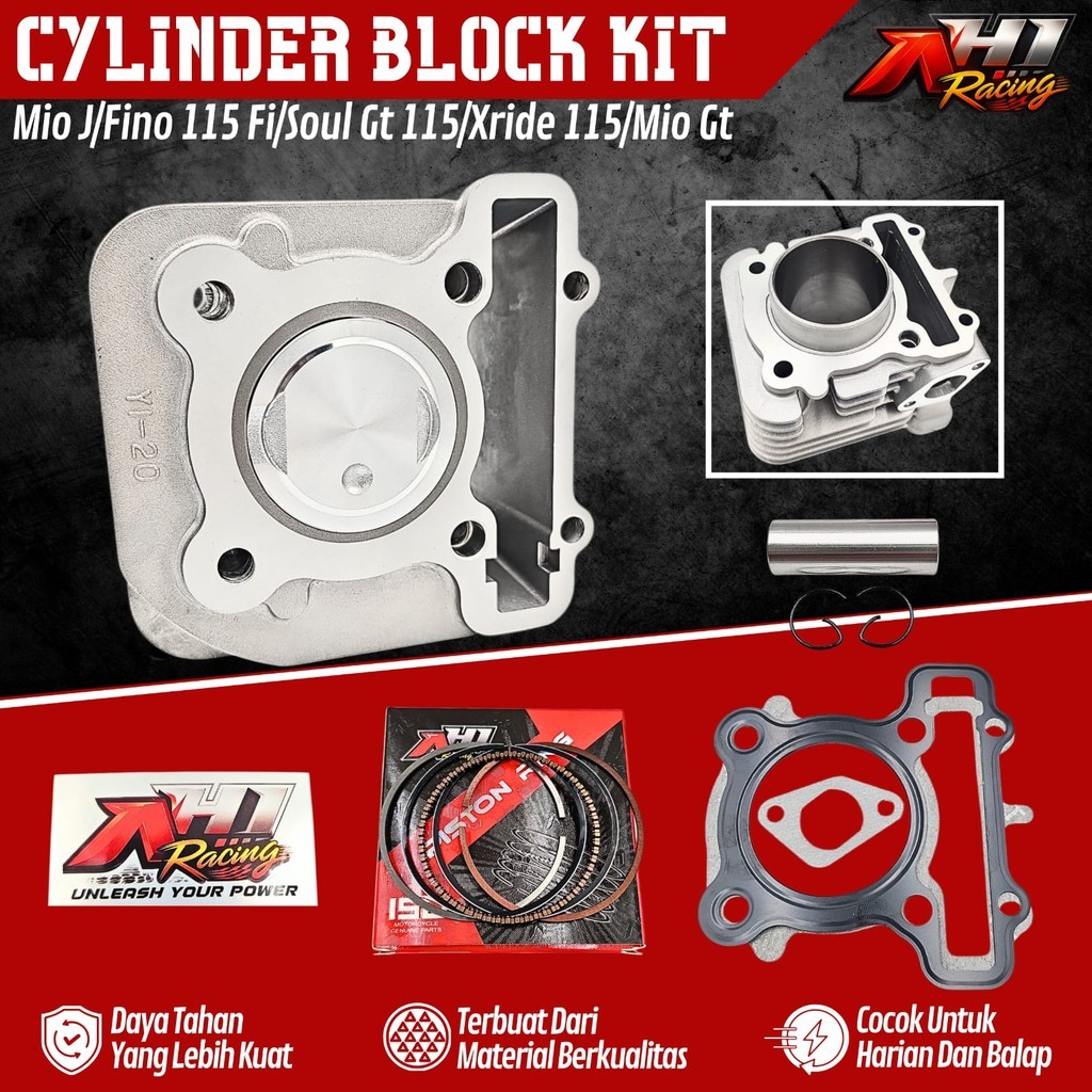 AH1 CYLINDER SUPER IRON CASTING BLOK SEHER BORING KOMPLIT BORE UP 54P MIO J FINO MIO GT SOUL GT XRID