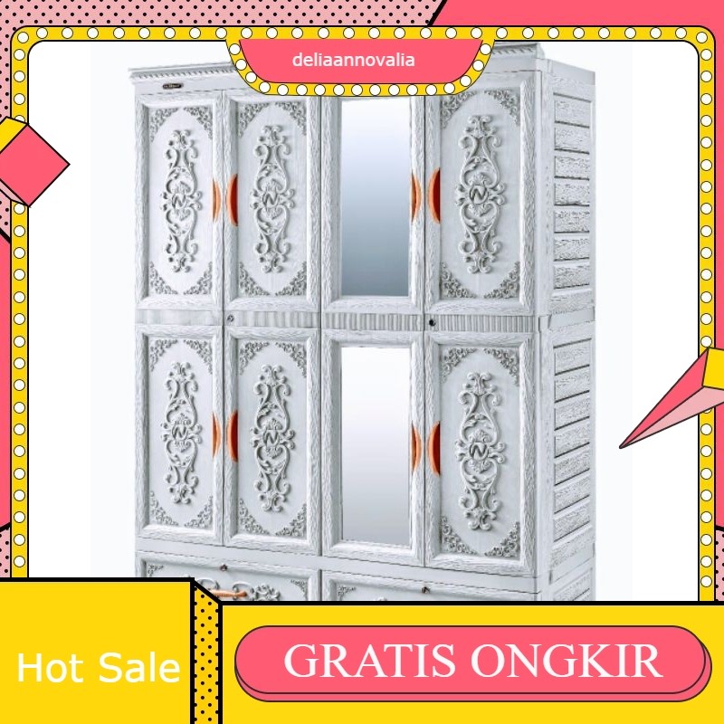 lemari pakaian napolly 4pintu minimalis  CABRO 466.22.DK