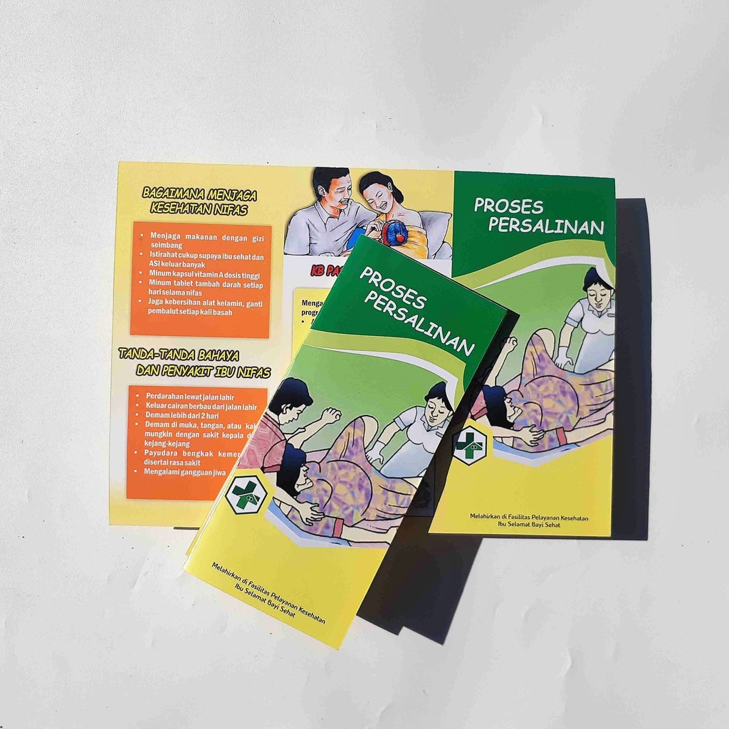 Leaflet / Brosur Persalinan, Brosur Proses Persalinan, Brosur Kebidanan, Leaflet