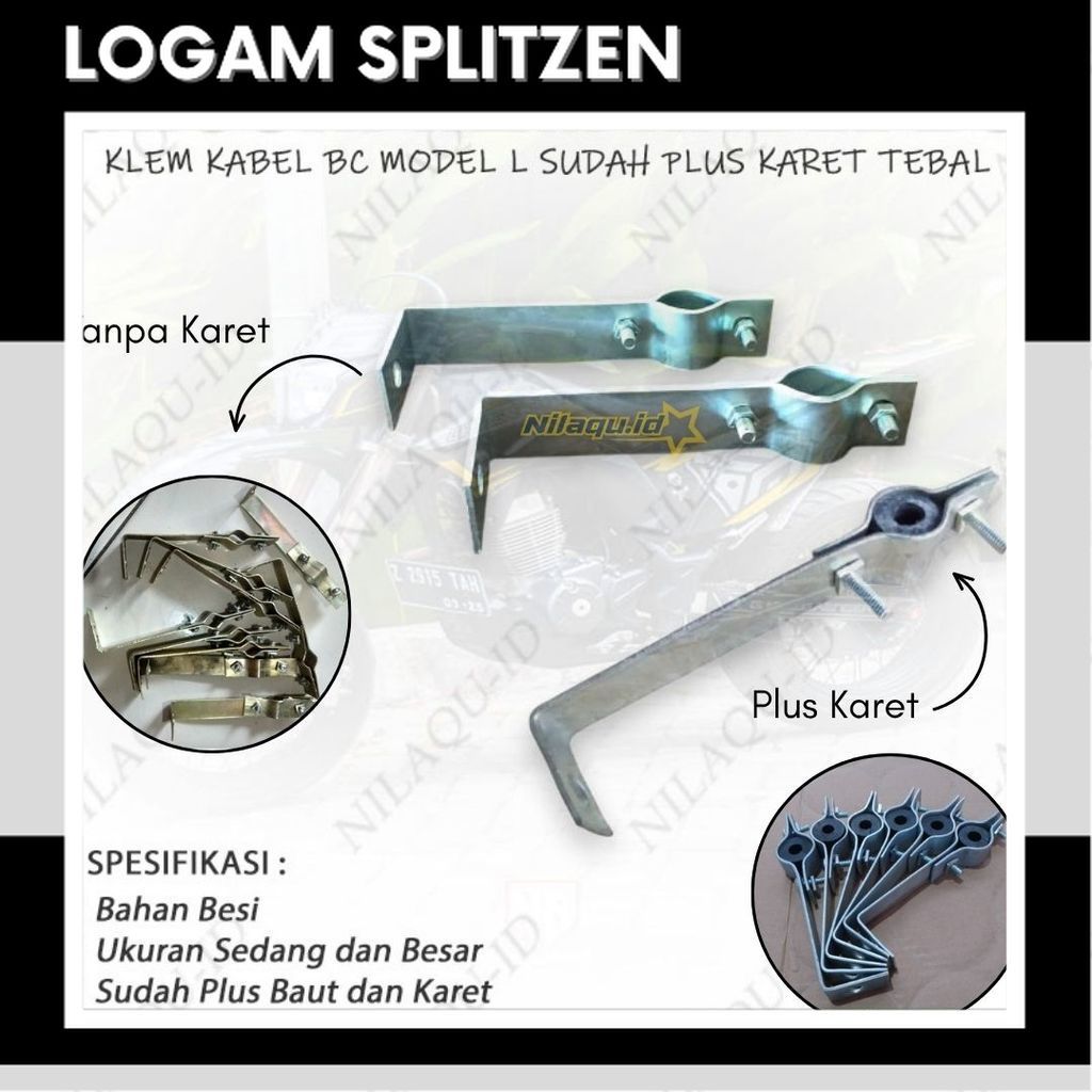 PROMO Klem L BC Isolator Kabel Penangkal Anti Petir Grounding Rod Clamp Rod Grounding Clam Ground Ro