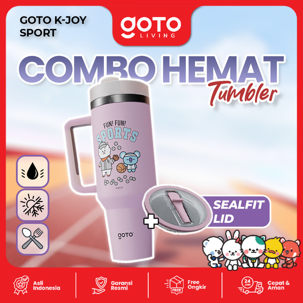 Goto K-Joy Sport X BT21 Tumbler Tahan Dingin Panas Botol Minum 1.2L