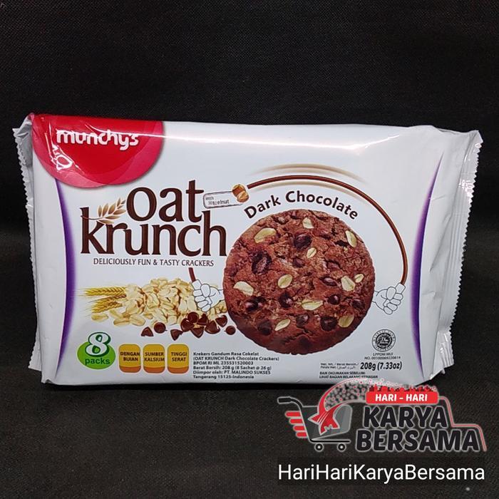 MUNCHY'S OAT KRUNCH BISKUIT DARK CHOCOLATE 208GR