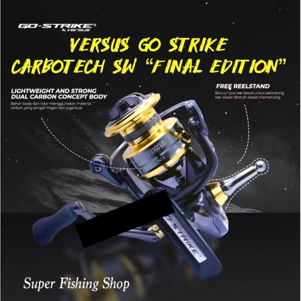 Reel Versus CARBOTECH Reel Go Strike By Versus Carbotech Sw Final Edition 1000 2000 3000 4000